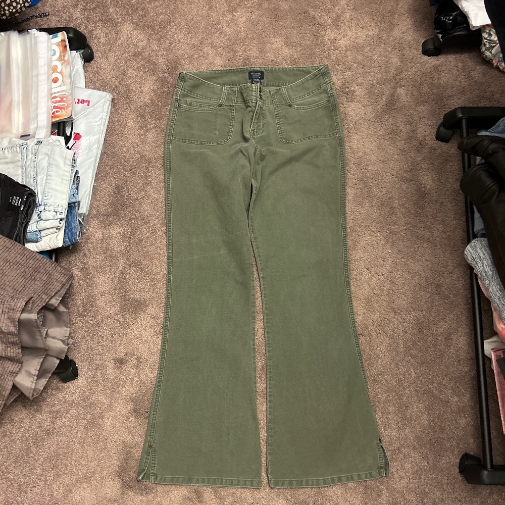 Abercrombie and Fitch Army Green Jeans